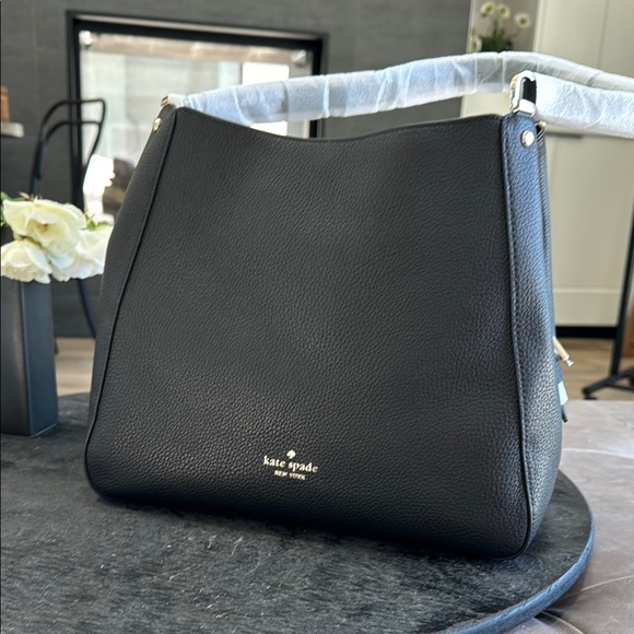 kate spade Handbags - Kate Spade Black Shoulder Bag with Textured Leather